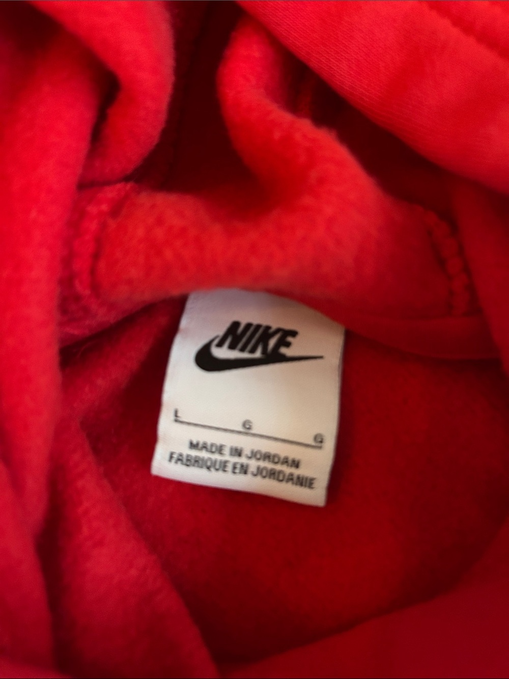 Nike Red kids Hooded Sweatshirt - Picture 2 of 2